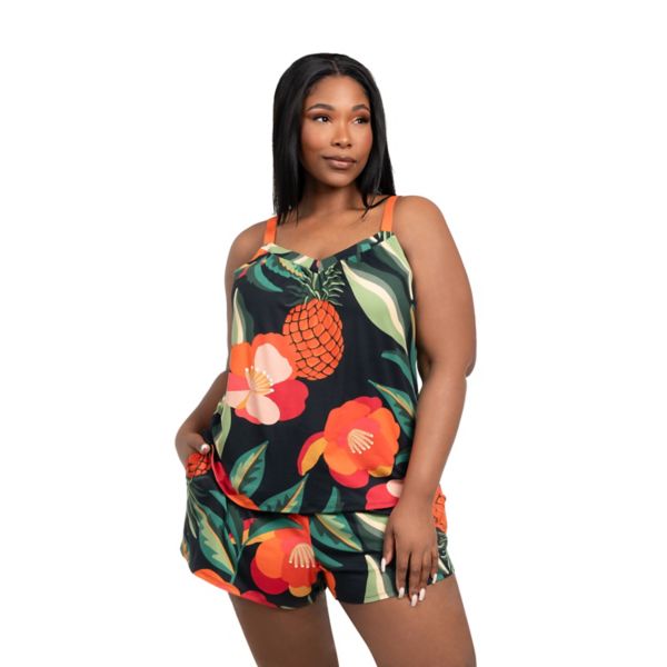 Комплект для сна больших размеров из двух предметов: майка и шорты с принтом Lilac+London, цвет pina delight
Комплект для сна больших размеров из двух предметов: майка и шорты с принтом Lilac+London, цвет pina delight