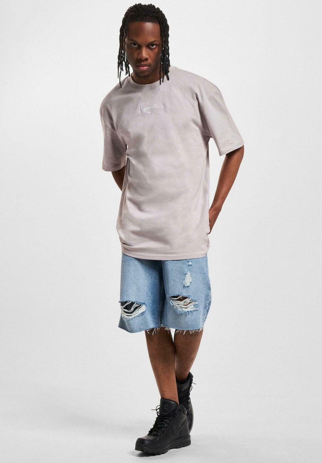 Базовая футболка Small Signature 2-Pack Essential Karl Kani, грау 
Базовая футболка Small Signature 2-Pack Essential Karl Kani, грау