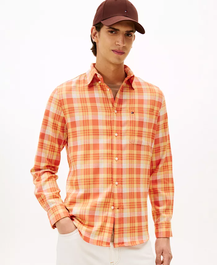 Мужская рубашка из мягкой на ощупь смешанной ткани в клетку Tommy Hilfiger, оранжевый
Мужская рубашка из мягкой на ощупь смешанной ткани в клетку Tommy Hilfiger, оранжевый