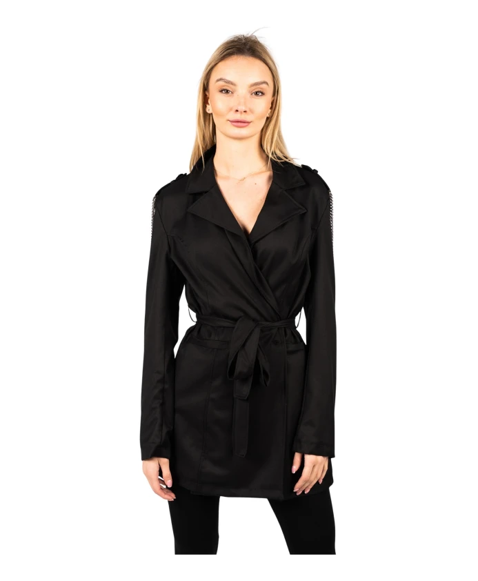 Стильный темно-синий жакет с элегантными деталями. La Haine Inside Us, черный
Стильный темно-синий жакет с элегантными деталями. La Haine Inside Us, черный