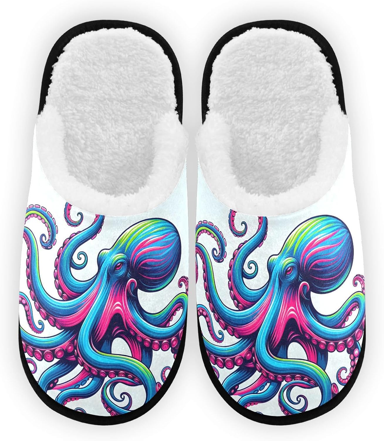 Плюшевые тапочки FENOCHE для женщин и мужчин, теплые и удобные, для путешествий и спа, домашние тапочки с противоскользящей подошвой, Octopus
Плюшевые тапочки FENOCHE для женщин и мужчин, теплые и удобные, для путешествий и спа, домашние тапочки с противоскользящей подошвой, Octopus