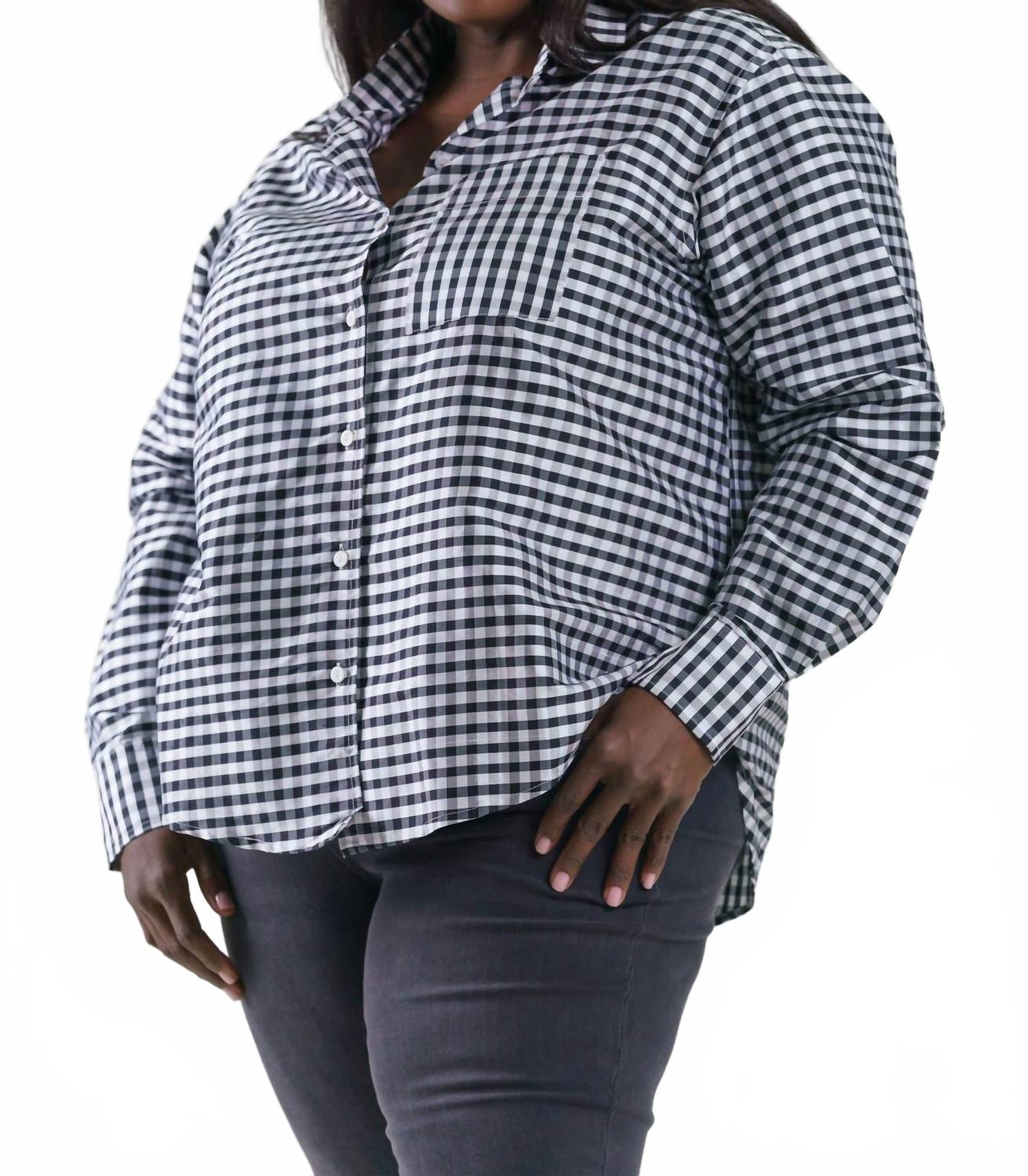 Рубашка Kat - плюс сайз в черно-белую клетку Jill McGowan
Рубашка Kat - плюс сайз в черно-белую клетку Jill McGowan