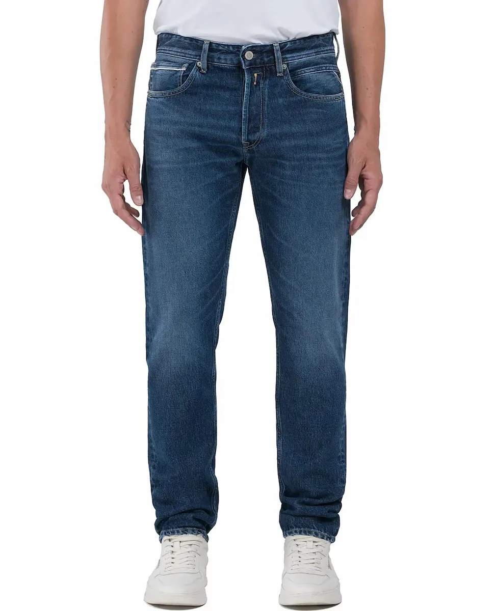 Мужские джинсы-вакеро прямого кроя с пятью карманами Replay, темно-синий
Мужские джинсы-вакеро прямого кроя с пятью карманами Replay, темно-синий