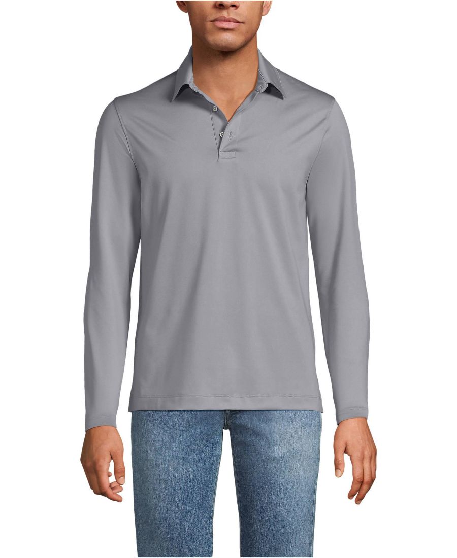 Мужская поло-рубашка с длинным рукавом, быстросохнущая, современный крой, для школьной формы Lands' End, Harbor gray
Мужская поло-рубашка с длинным рукавом, быстросохнущая, современный крой, для школьной формы Lands' End, Harbor gray