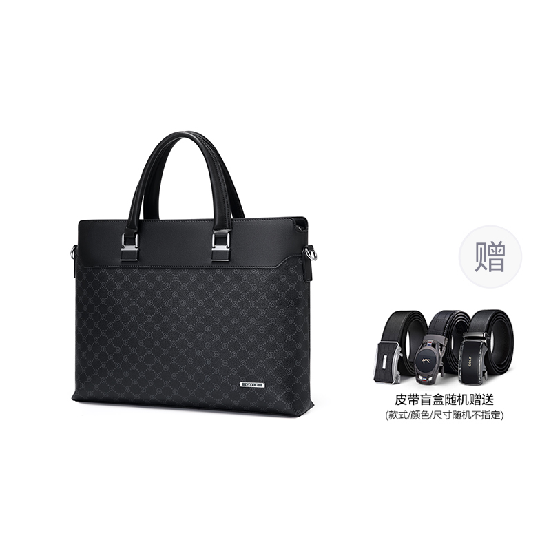 GOLF Сумка для ноутбука из ПВХ Сумка через плечо Портфель мужская большая черная