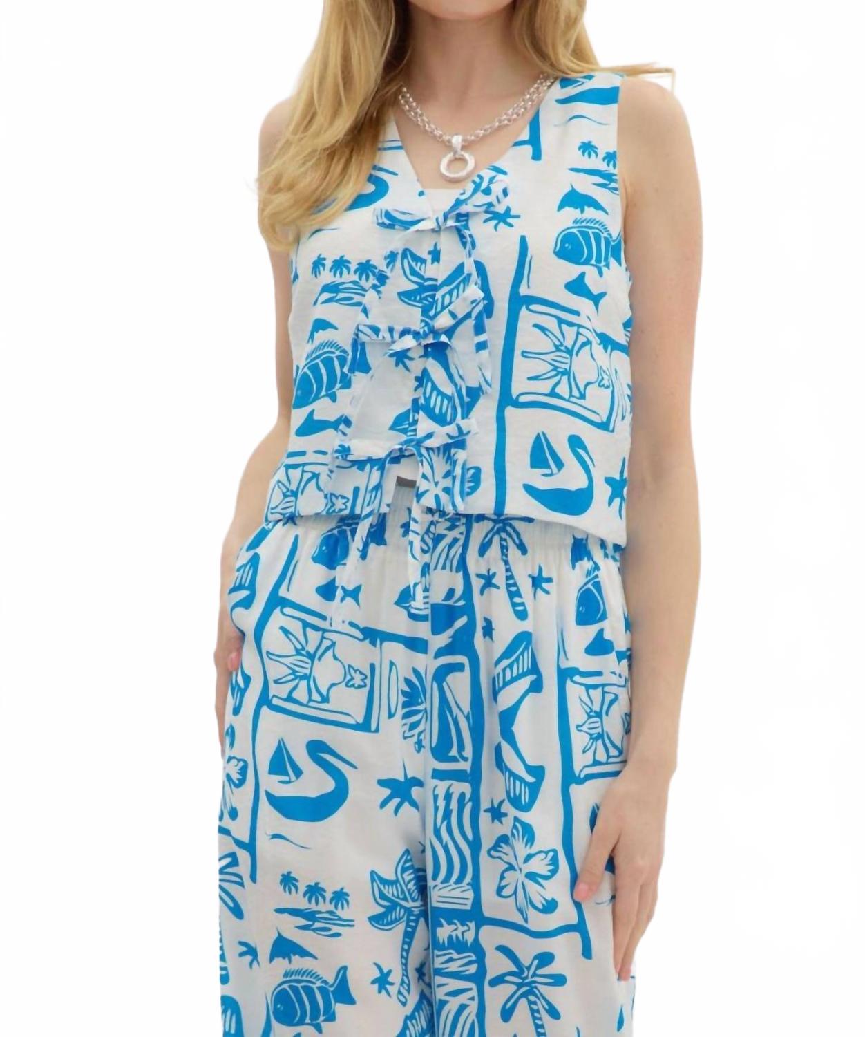 Рубашка с завязкой спереди в курортном стиле, синяя Entro, синий
Рубашка с завязкой спереди в курортном стиле, синяя Entro, синий