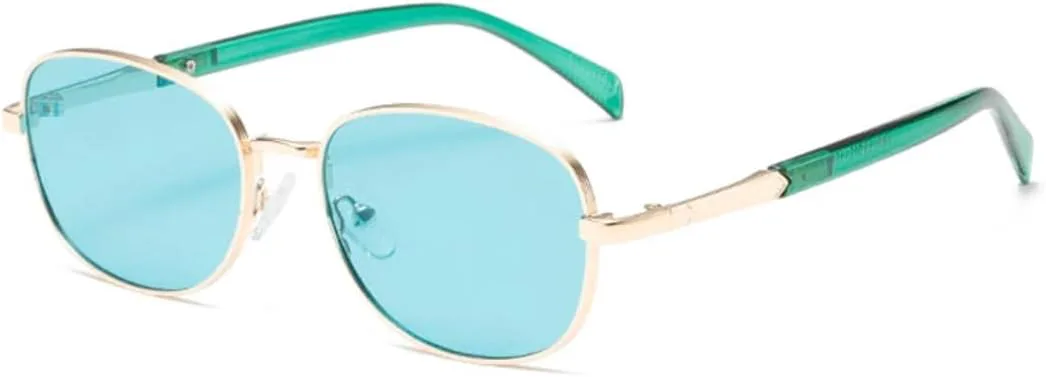 Ретро-солнцезащитные очки в металлической оправе для женщин и мужчин, с прозрачными линзами Ocean, защитой от УФ-излучения UV400, в стиле панк TVTBBVV, Golden Blue
Ретро-солнцезащитные очки в металлической оправе для женщин и мужчин, с прозрачными линзами Ocean, защитой от УФ-излучения UV400, в стиле панк TVTBBVV, Golden Blue