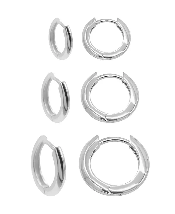 Серебряный комплект из трех серег-колец «Хагги» Adornia, silver
Серебряный комплект из трех серег-колец «Хагги» Adornia, silver