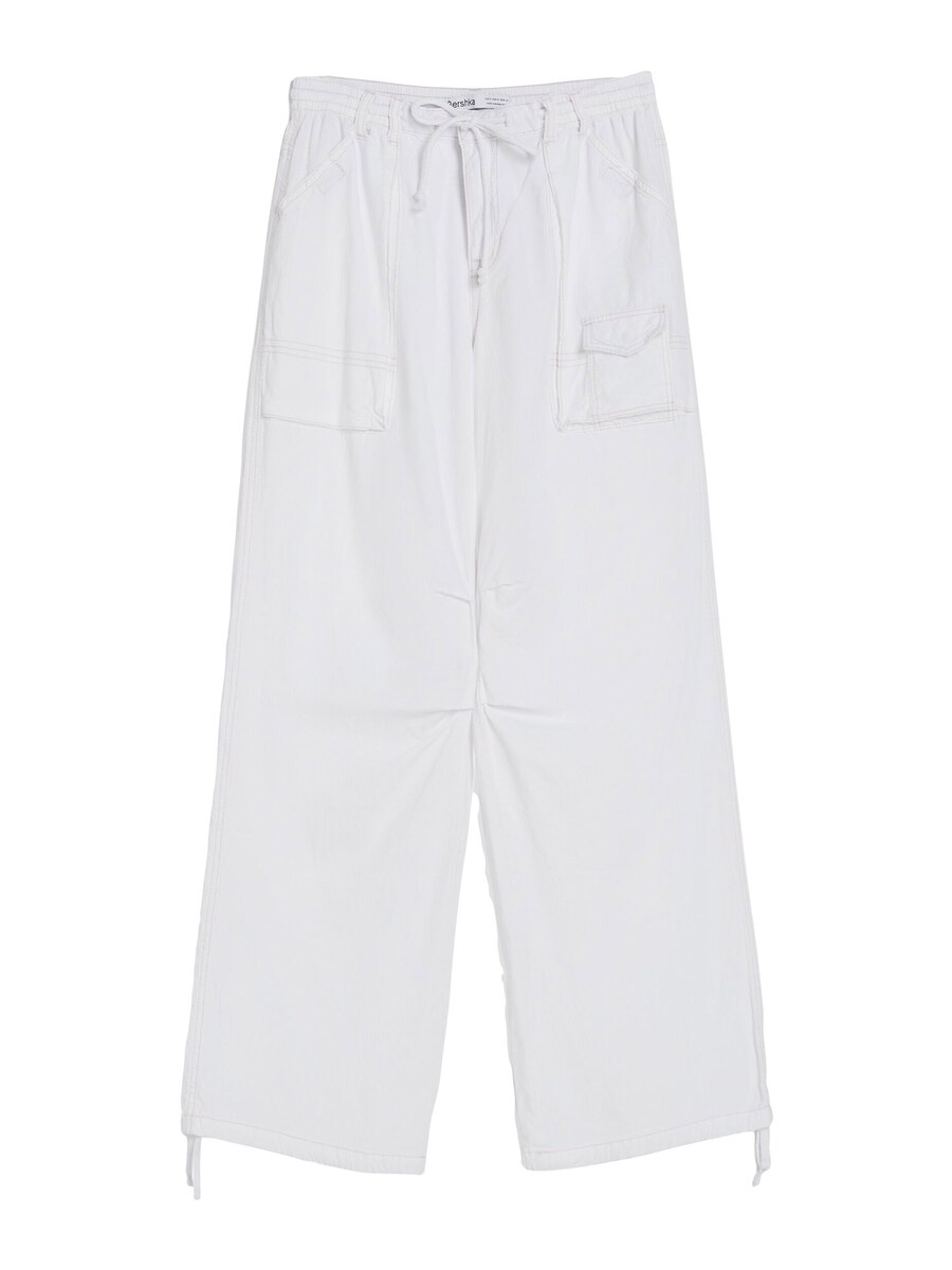 Широкие брюки Bershka, белый
Широкие брюки Bershka, белый