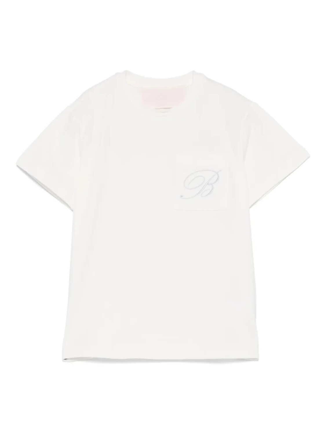 Футболка с вышитым логотипом Miss Blumarine, белый 
Футболка с вышитым логотипом Miss Blumarine, белый