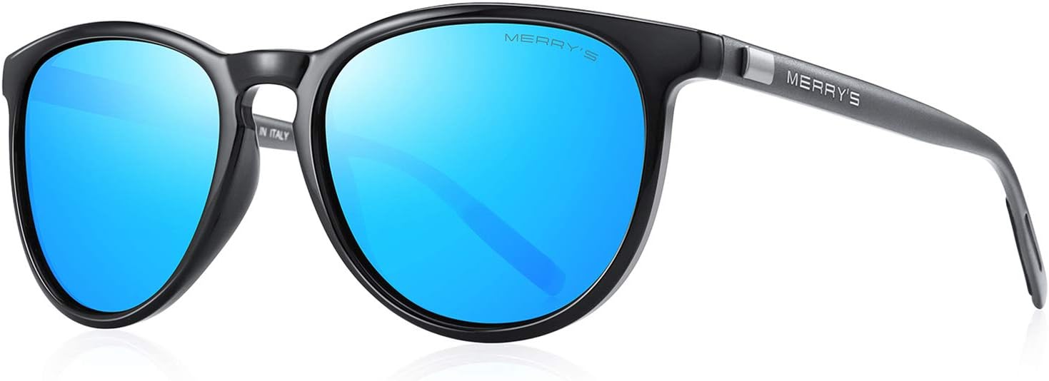 Поляризованные солнцезащитные очки MERRY'S для женщин и мужчин, винтажный ретро-классический стиль, круглая оправа, алюминиевые дужки, модель S8288, Black Frame/Blue Mirror Lens/Grey Temples
Поляризованные солнцезащитные очки MERRY'S для женщин и мужчин, винтажный ретро-классический стиль, круглая оправа, алюминиевые дужки, модель S8288, Black Frame/Blue Mirror Lens/Grey Temples