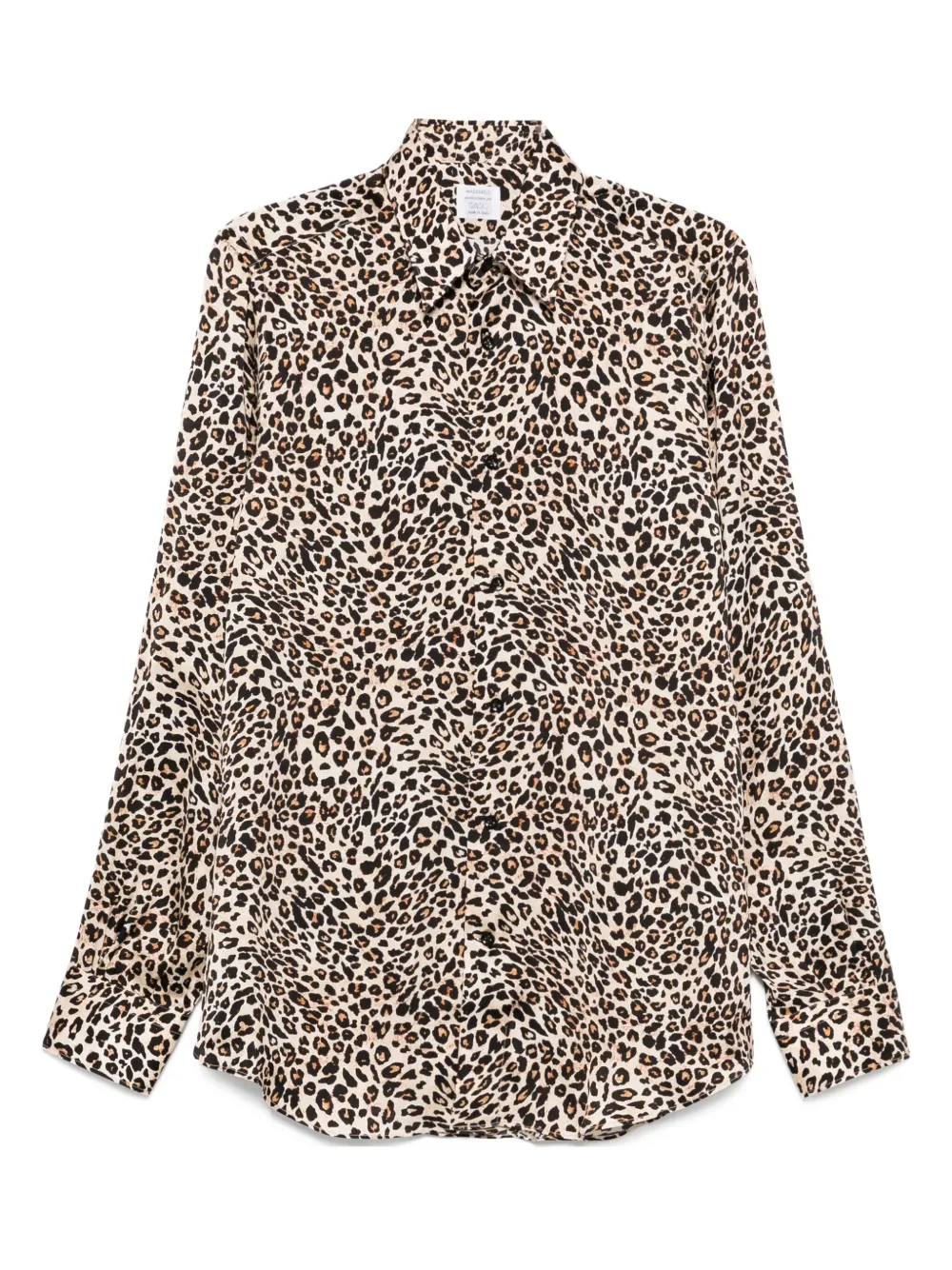 Рубашка с леопардовым принтом Mazzarelli, нейтральный 
Рубашка с леопардовым принтом Mazzarelli, нейтральный