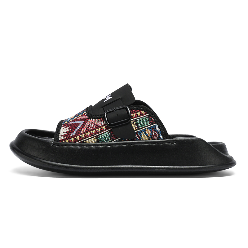 NANJIREN Тапочки-слайды мужские, черные/хаки
NANJIREN Тапочки-слайды мужские, черные/хаки