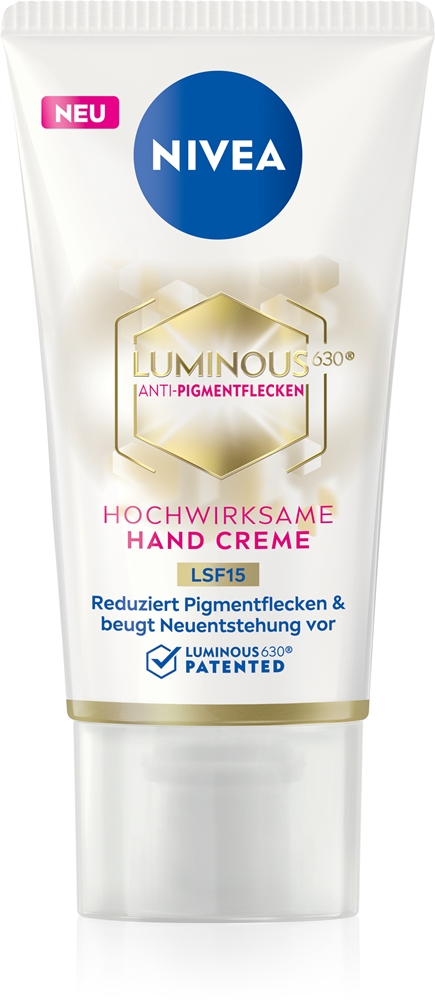 Крем для рук Cellular luminous 630 для коррекции пигментных пятен Nivea, spf 15 50 мл
Крем для рук Cellular luminous 630 для коррекции пигментных пятен Nivea, spf 15 50 мл