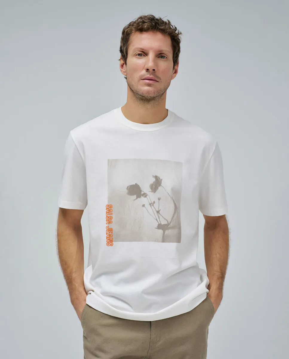 Мужская футболка с коротким рукавом и принтом на груди Salsa Jeans, белый
Мужская футболка с коротким рукавом и принтом на груди Salsa Jeans, белый