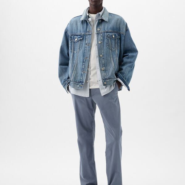 Брюки прямого кроя из эластичного хлопка Gap, синий
Брюки прямого кроя из эластичного хлопка Gap, синий