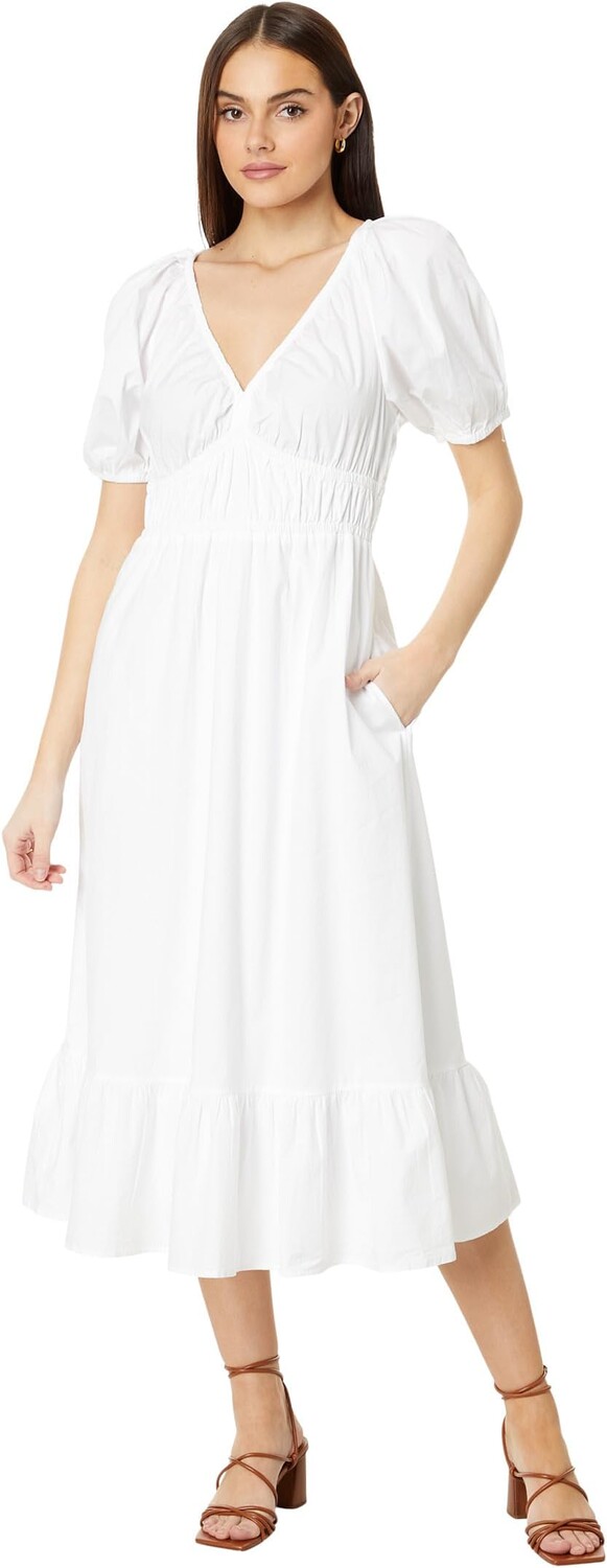 Платье Vineyard Vines Poplin V-Neck Midi Dress, цвет White Cap
Платье Vineyard Vines Poplin V-Neck Midi Dress, цвет White Cap