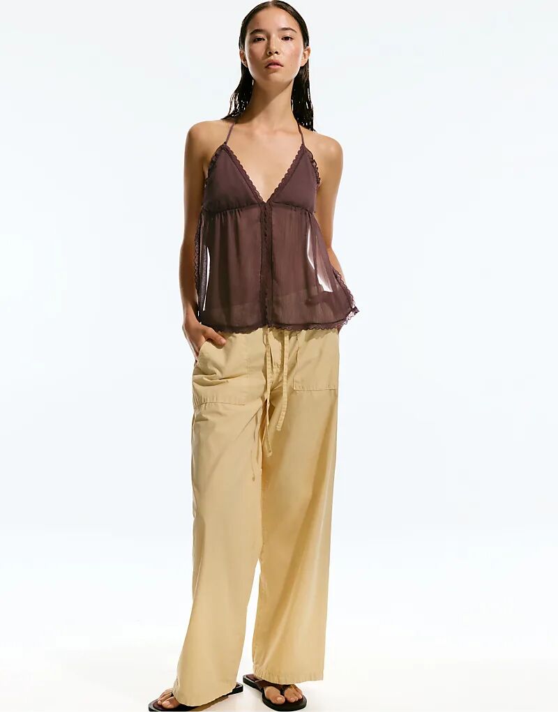 Топ-комбинация Pull&Bear с открытой спиной, винного цвета
Топ-комбинация Pull&Bear с открытой спиной, винного цвета