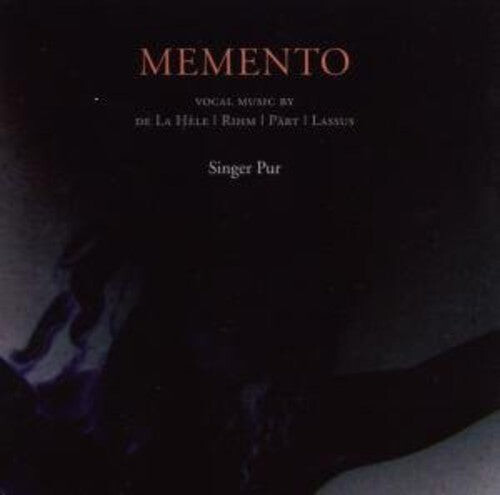 CD диск Pur / Rihm / Hele / Orlando Di Lasso: Memento: Renaissance & Modern Sacred Works for
CD диск Pur / Rihm / Hele / Orlando Di Lasso: Memento: Renaissance & Modern Sacred Works for