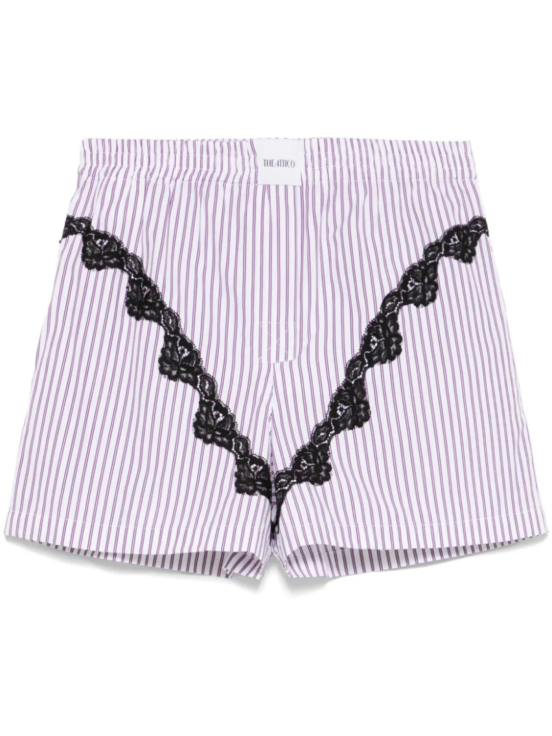 Полосатые поплиновые шорты Attico The Attico, белый
Полосатые поплиновые шорты Attico The Attico, белый