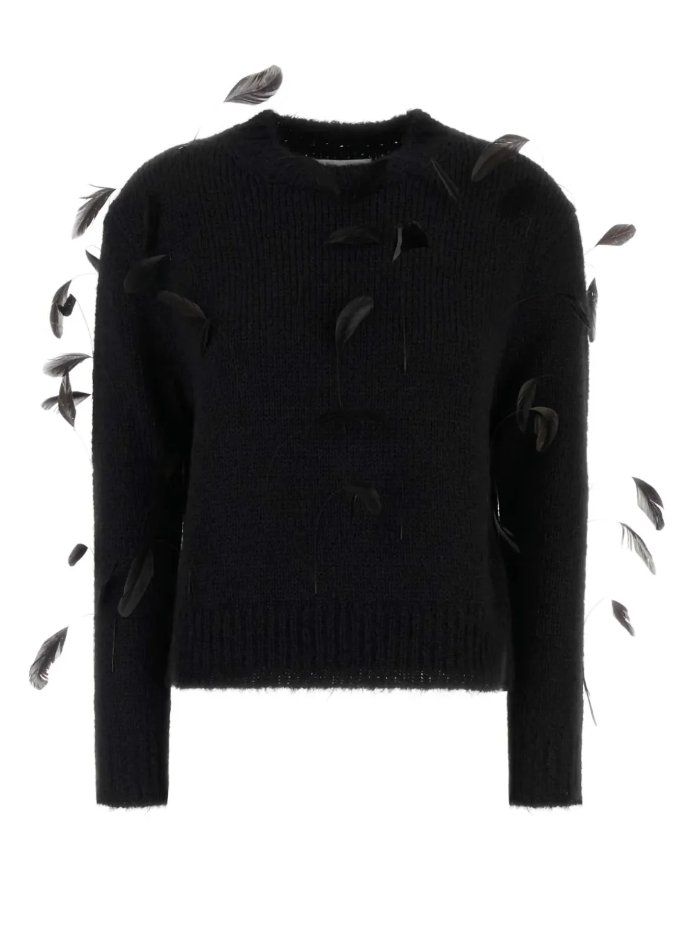 Свитер с перьями Jil Sander, черный
Свитер с перьями Jil Sander, черный
