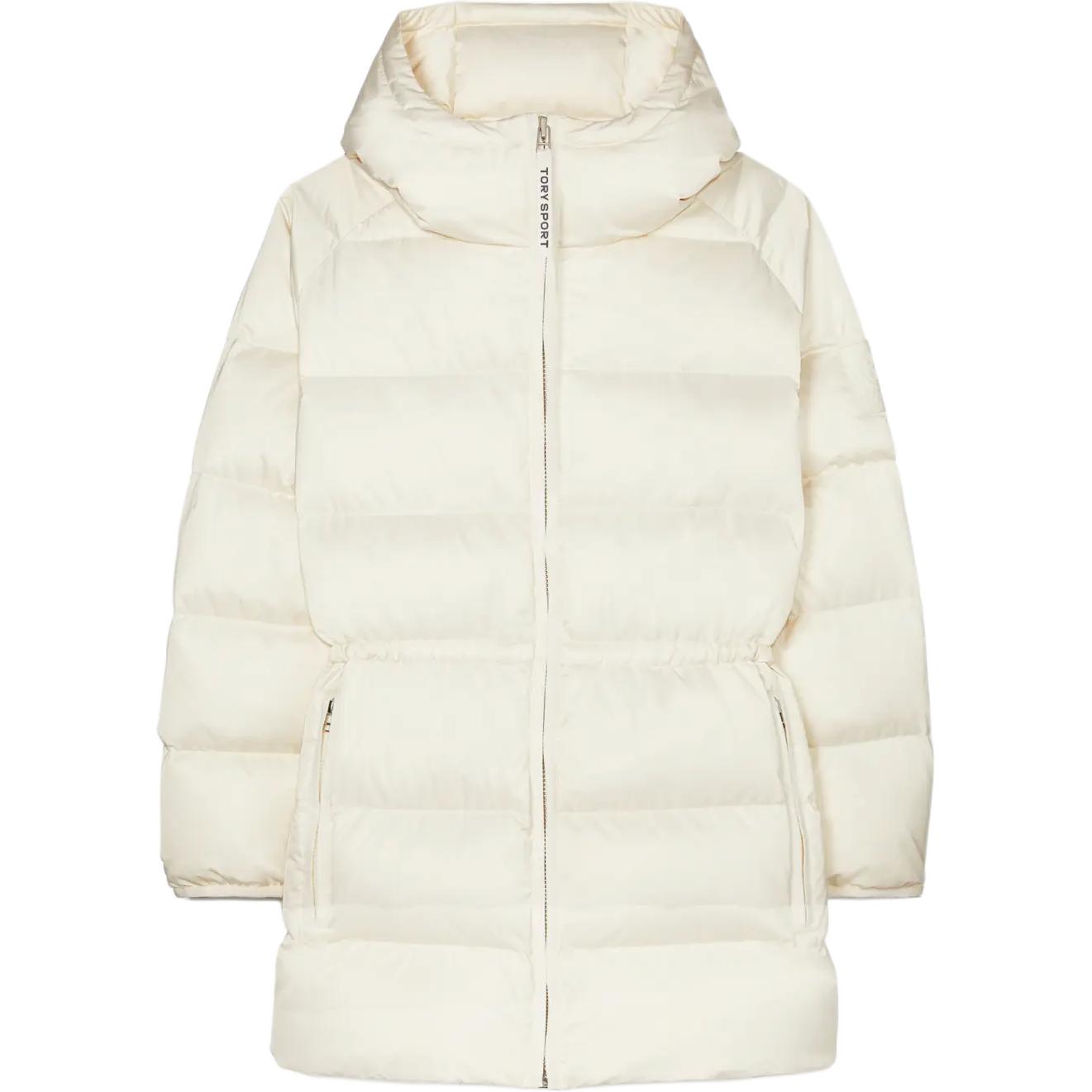 Tory Burch Пуховая куртка женская, цвет слоновая кость, жемчужно-белый, с капюшоном
Tory Burch Пуховая куртка женская, цвет слоновая кость, жемчужно-белый, с капюшоном