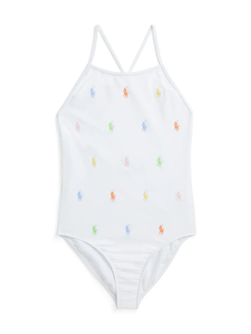 Купальник с вышивкой Polo Pony POLO RALPH LAUREN KIDS, белый 
Купальник с вышивкой Polo Pony POLO RALPH LAUREN KIDS, белый