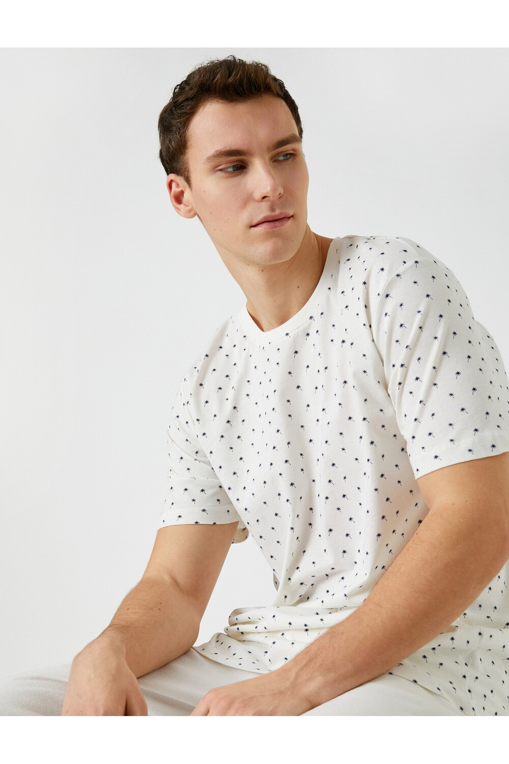 Хлопковая футболка с принтом «Пальмы» Slim Fit с круглым вырезом Koton, белый
Хлопковая футболка с принтом «Пальмы» Slim Fit с круглым вырезом Koton, белый
