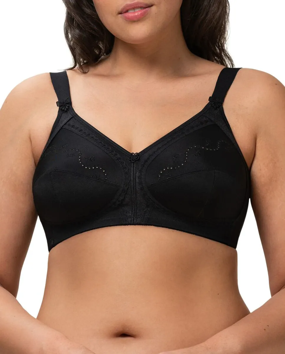 Однотонный утягивающий бюстгальтер Doreen Cotton Triumph, черный 
Однотонный утягивающий бюстгальтер Doreen Cotton Triumph, черный