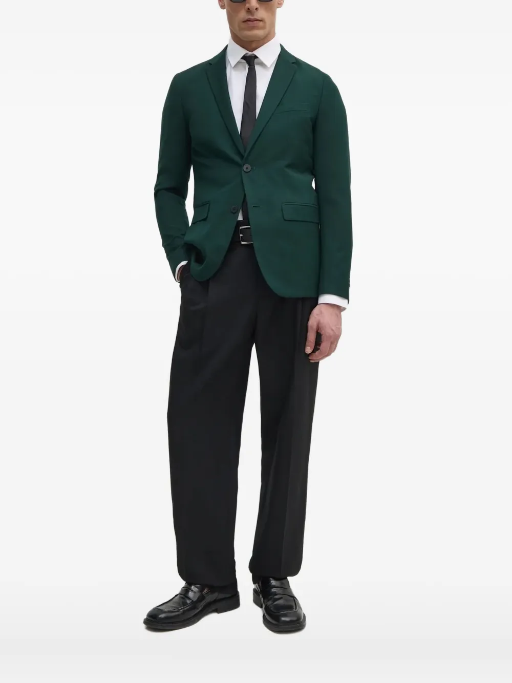 Однобортный пиджак Sisley, зеленый 
Однобортный пиджак Sisley, зеленый