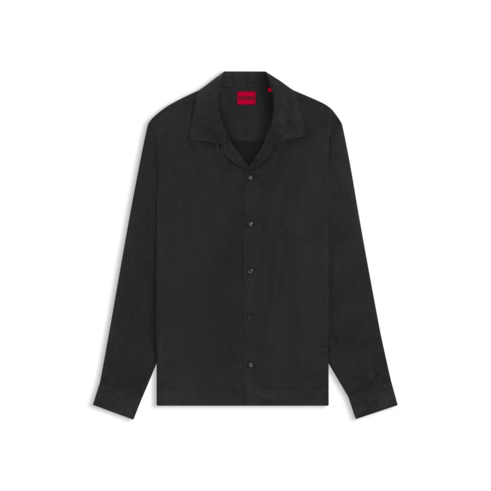 Рубашка свободного кроя из блестящей саржи HUGO, черный
Рубашка свободного кроя из блестящей саржи HUGO, черный