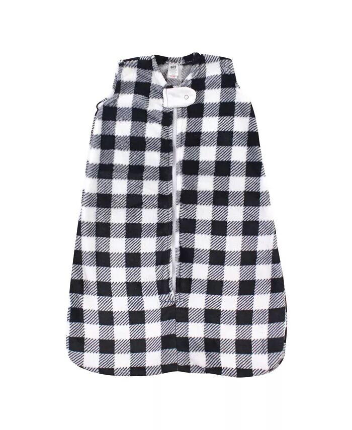 Плюшевый спальный мешок для маленьких мальчиков, мешок, одеяло, черный плед Hudson Baby, мультиколор