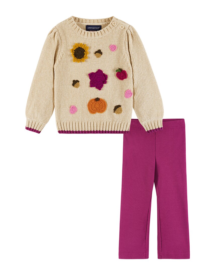 Комплект из свитера из синели и леггинсов с блестками в стиле осени от Andy & Evan
Комплект из свитера из синели и леггинсов с блестками в стиле осени от Andy & Evan