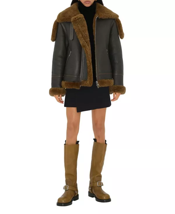 Авиаторская куртка из овчины Burberry, зеленый
Авиаторская куртка из овчины Burberry, зеленый