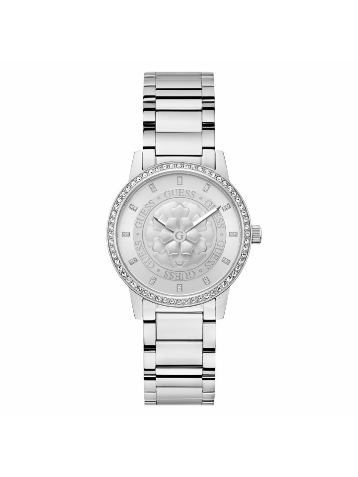 Guess Аналоговые женские часы серебристого цвета
Guess Аналоговые женские часы серебристого цвета