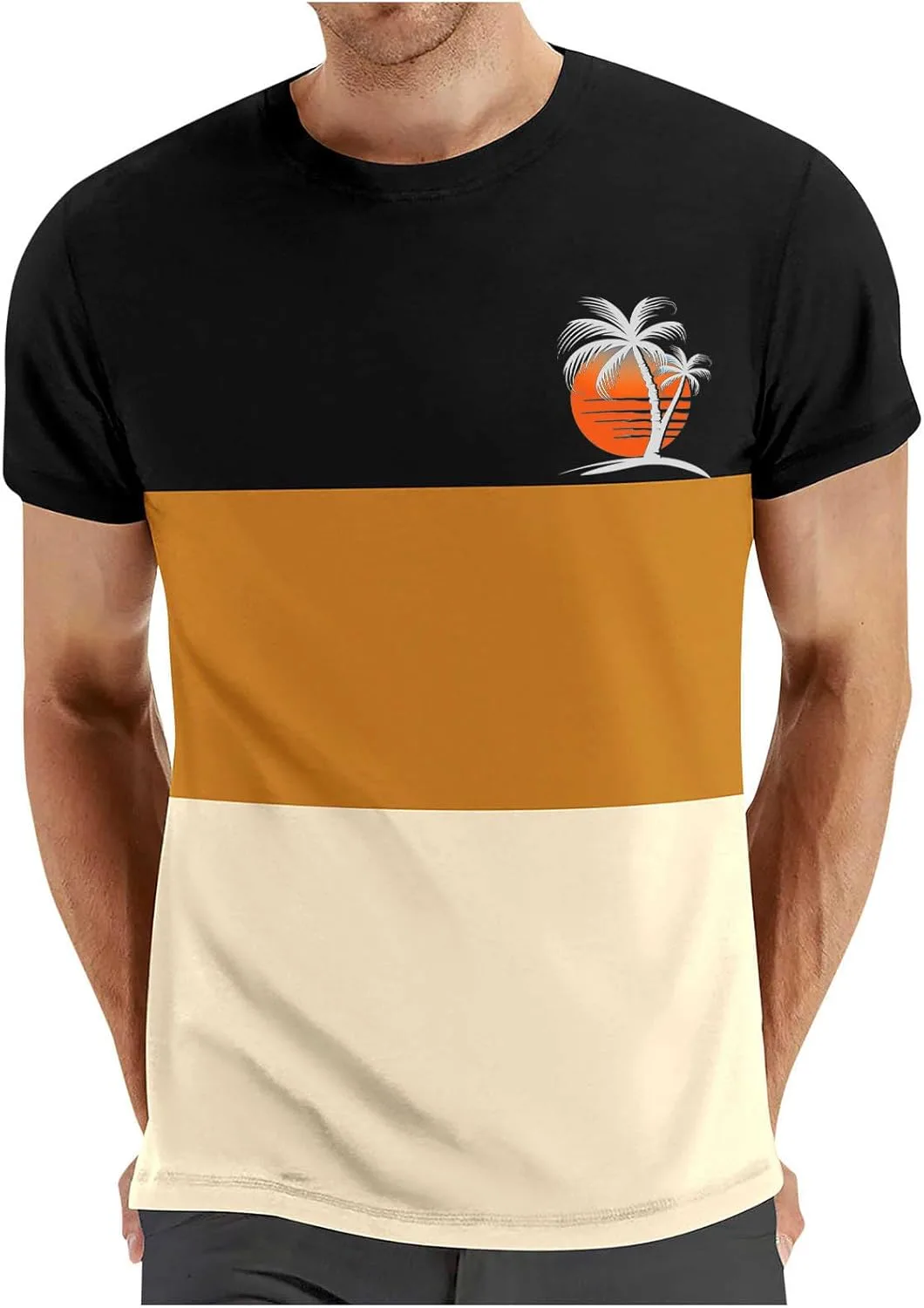 Мужская футболка Casual с цветными блоками, 2025, Regular Fit
Мужская футболка Casual с цветными блоками, 2025, Regular Fit