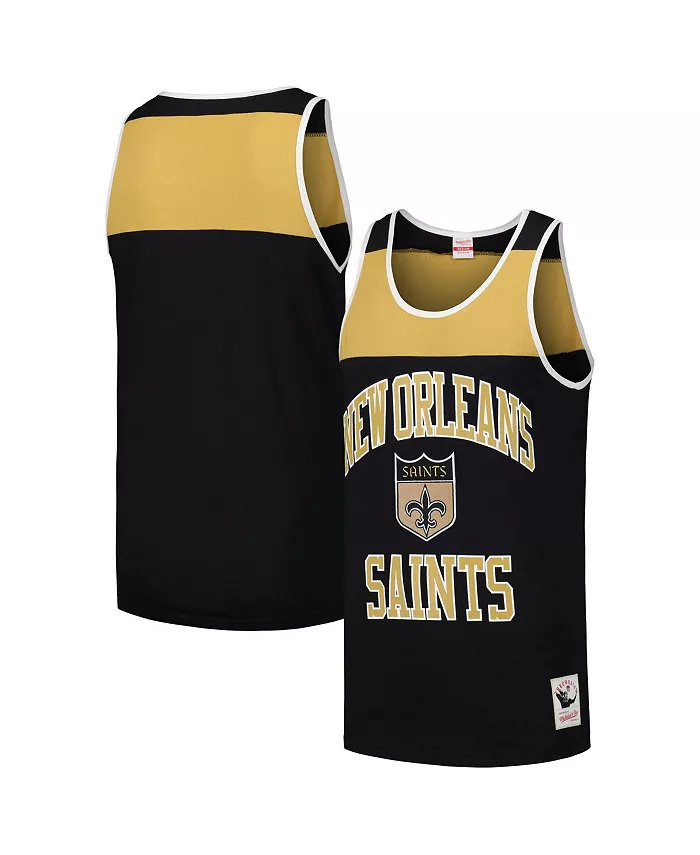 Мужская черно-золотая майка New Orleans Saints Gridiron Classics Heritage с цветными блоками Mitchell & Ness
Мужская черно-золотая майка New Orleans Saints Gridiron Classics Heritage с цветными блоками Mitchell & Ness