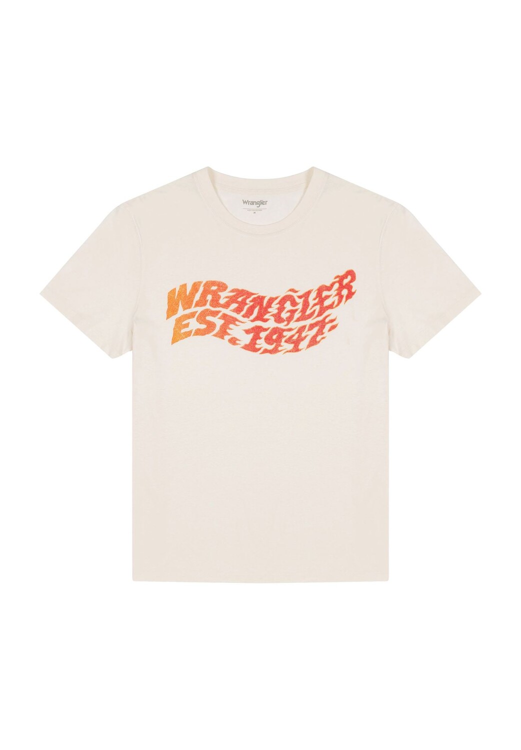 Рубашка с принтом, круглый вырез, мужская Wrangler, белый 
Рубашка с принтом, круглый вырез, мужская Wrangler, белый