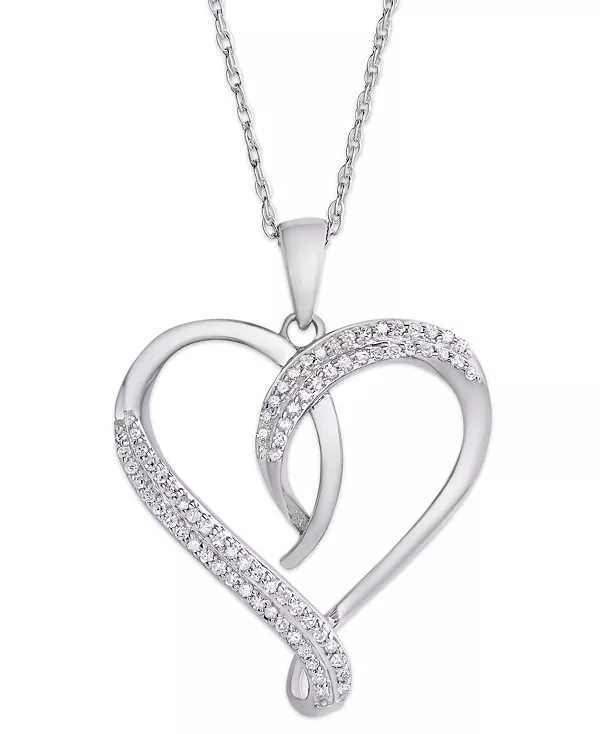 Ожерелье с подвеской в форме сердца с бриллиантами 1/4 карата из стерлингового серебра Macy'S, silver
Ожерелье с подвеской в форме сердца с бриллиантами 1/4 карата из стерлингового серебра Macy'S, silver