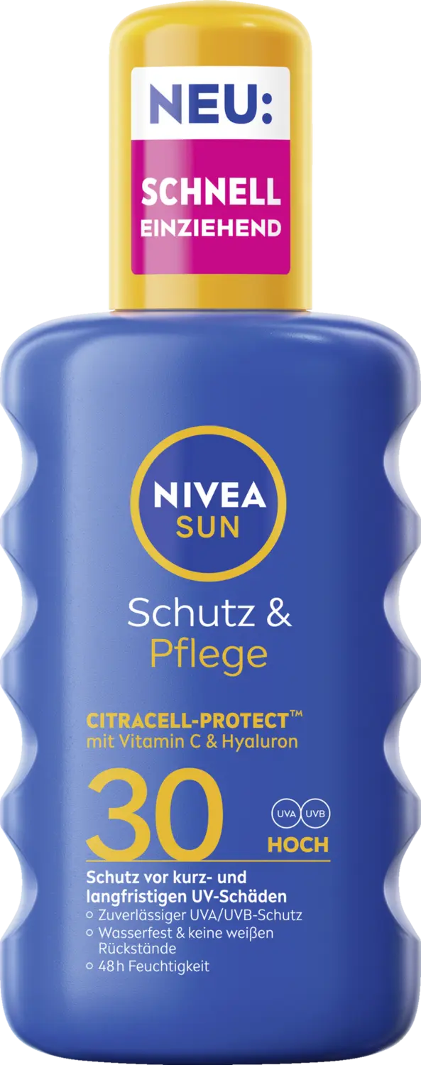 Солнцезащитный крем NIVEA SUN Schutz & Pflege Sonnenspray LSF 30
Солнцезащитный крем NIVEA SUN Schutz & Pflege Sonnenspray LSF 30