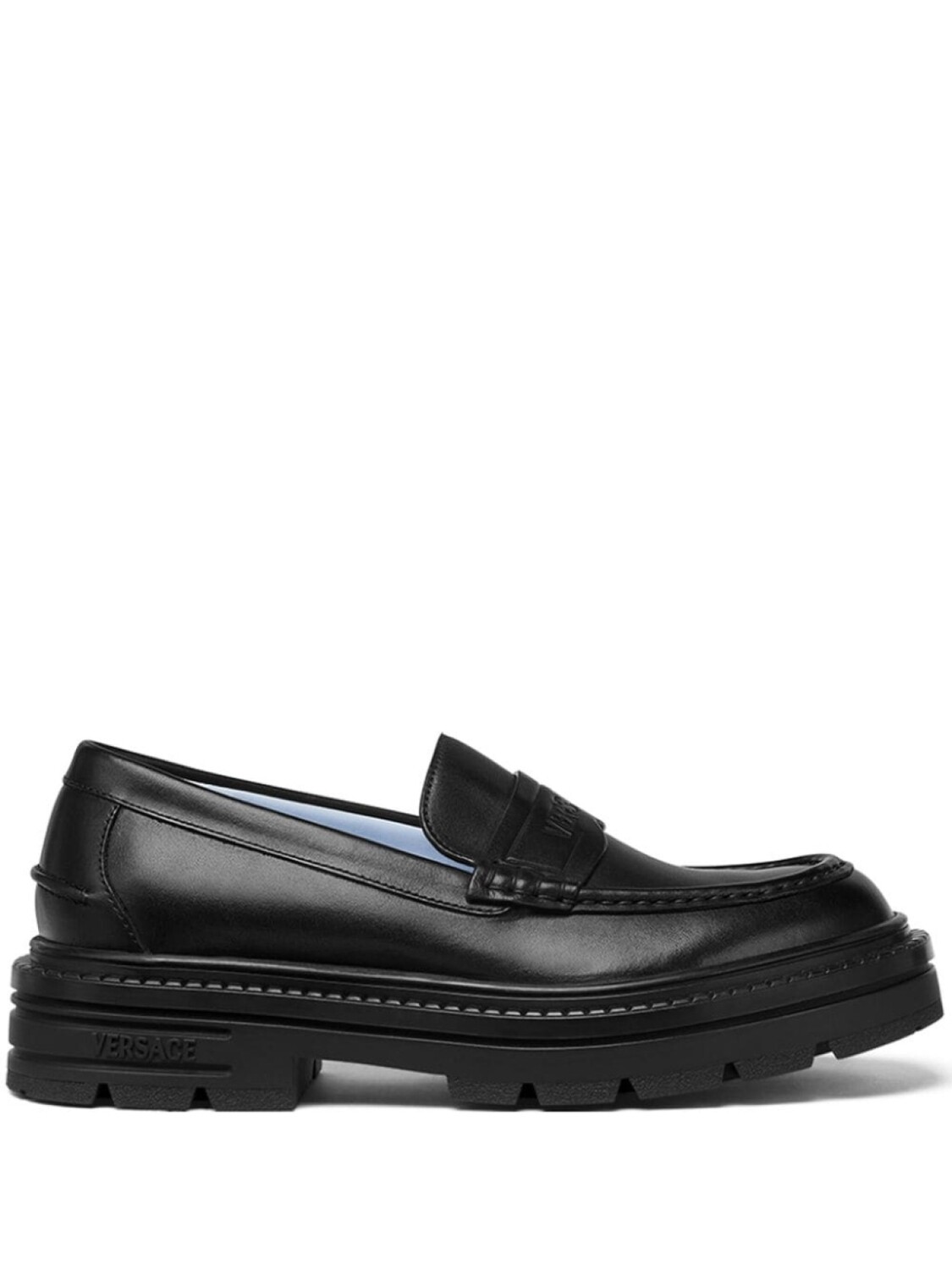 Versace лоферы с тисненым логотипом, черный
Versace лоферы с тисненым логотипом, черный