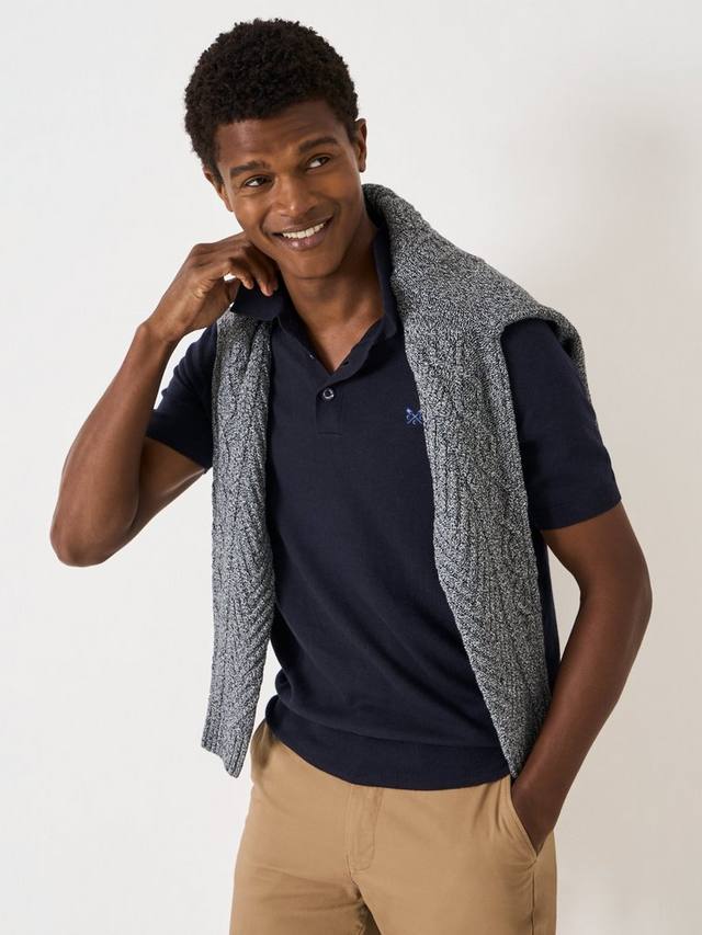 Хлопковая вязаная поло с добавлением синтетики Crew Clothing, Navy Blue
Хлопковая вязаная поло с добавлением синтетики Crew Clothing, Navy Blue