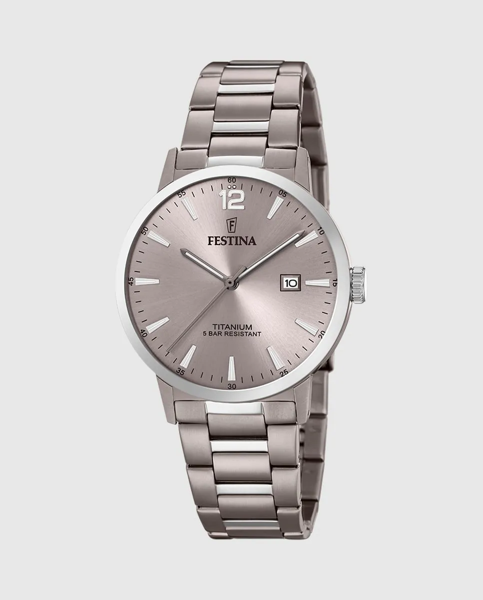 F20435/2 Мужские часы из титаново-серой стали Festina, серый 
F20435/2 Мужские часы из титаново-серой стали Festina, серый