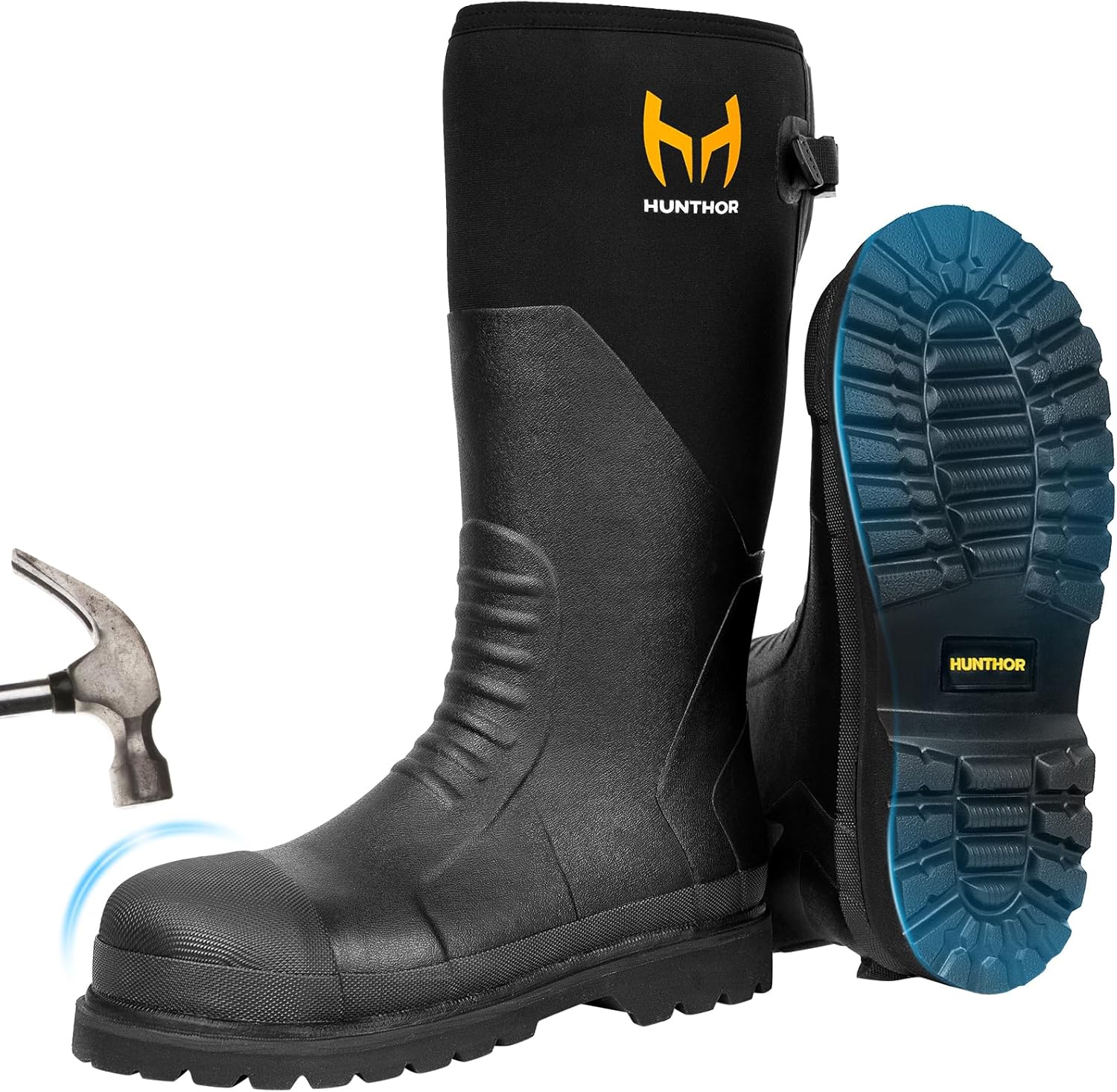 Резиновые сапоги с металлическим носком для охоты и работы Hunthor, черный
Резиновые сапоги с металлическим носком для охоты и работы Hunthor, черный