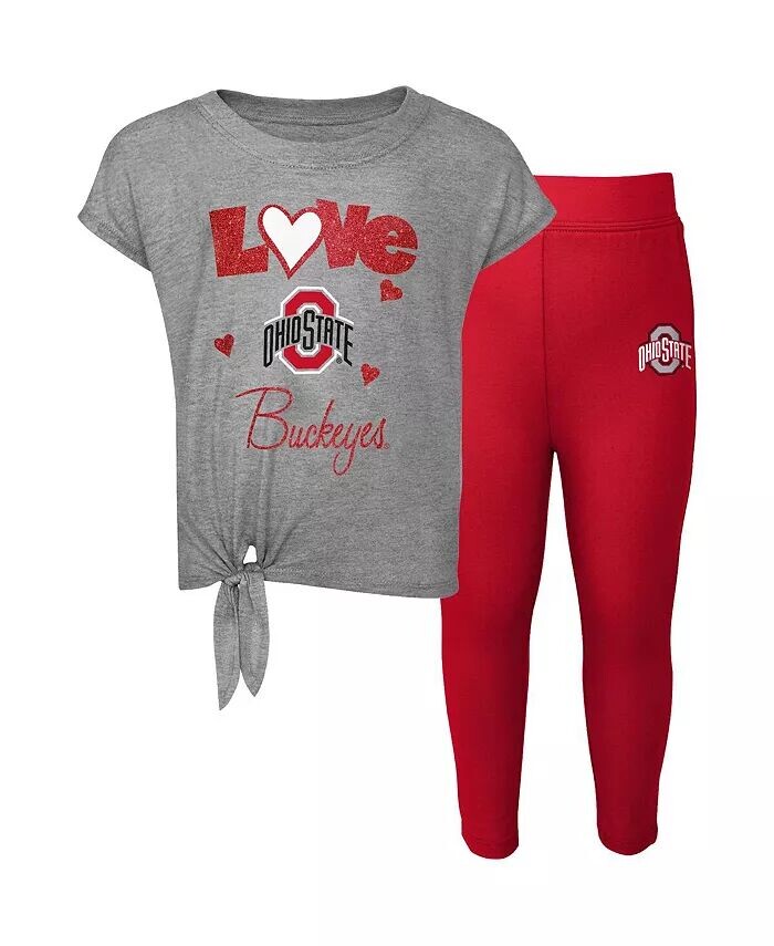 Комплект из футболки и леггинсов с надписью «Heathered Grey, Scarlet Ohio State Buckeyes Forever Love Team» для мальчиков для малышей Outerstuff
Комплект из футболки и леггинсов с надписью «Heathered Grey, Scarlet Ohio State Buckeyes Forever Love Team» для мальчиков для малышей Outerstuff