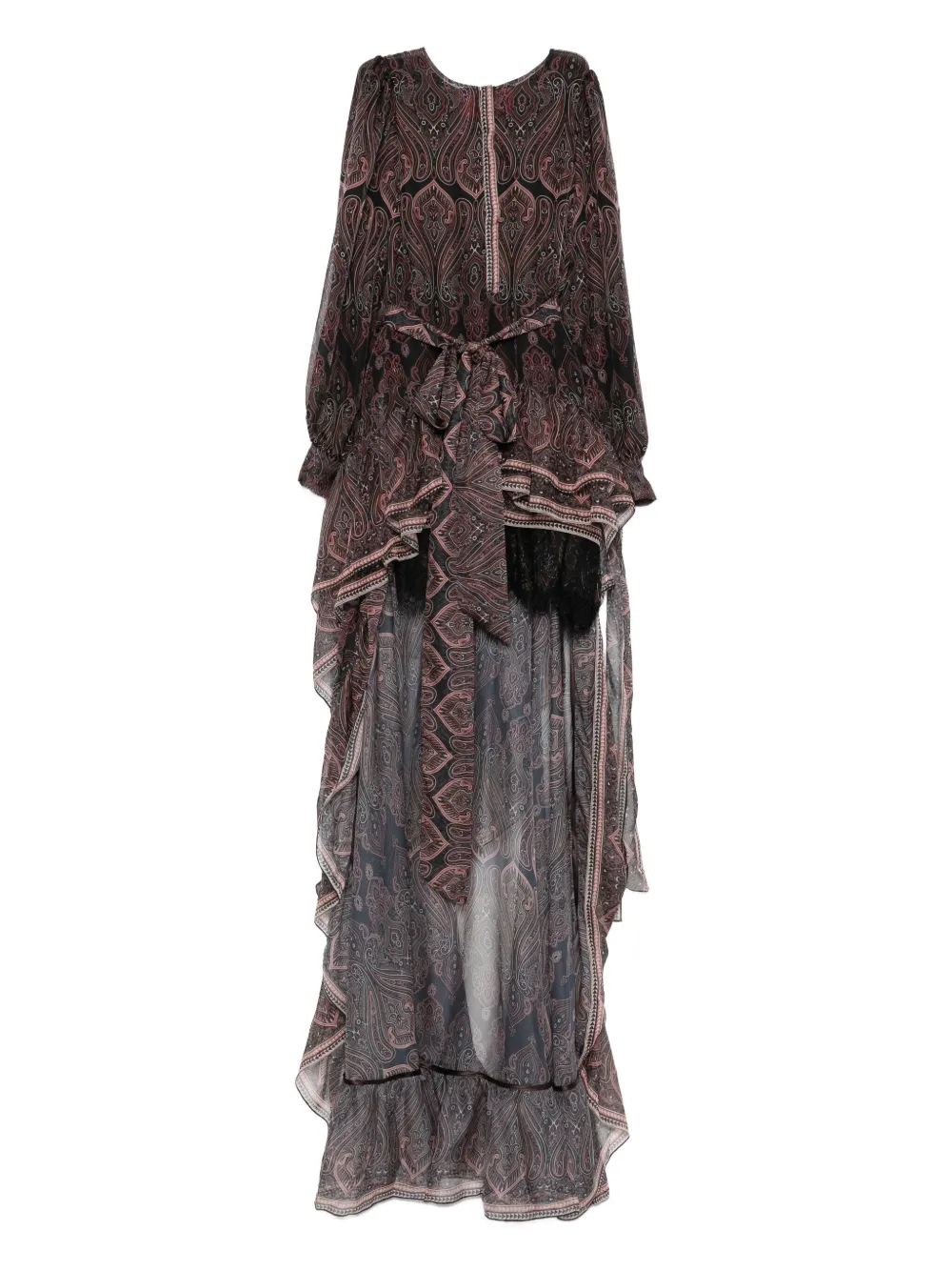 Платье асимметричного кроя с оборками и принтом пейсли MIAU by Clara Rotescu, черный
Платье асимметричного кроя с оборками и принтом пейсли MIAU by Clara Rotescu, черный