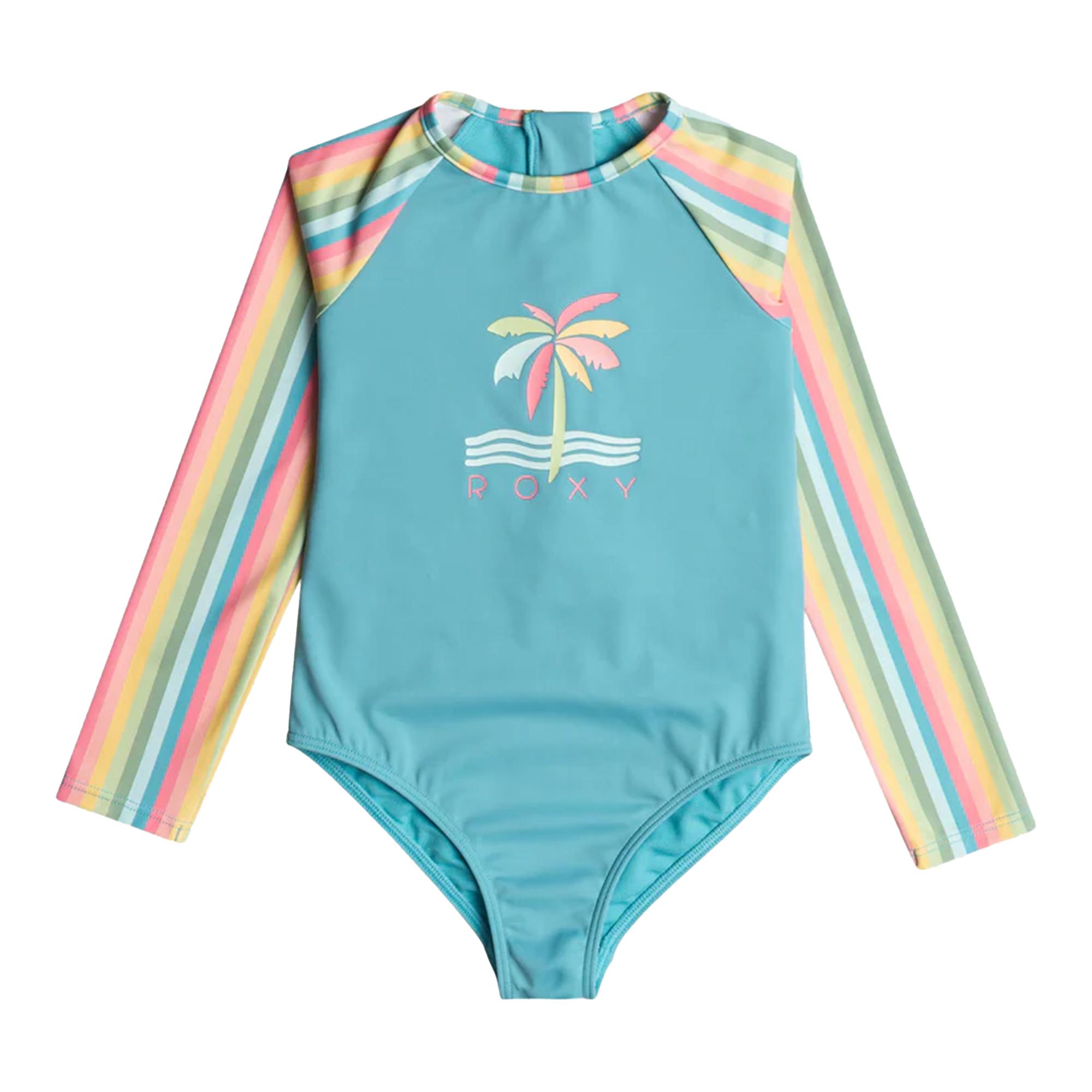 Детский цельный купальник с длинными рукавами и радужной полоской ROXY, Maui Blue Rainbow Stripe
Детский цельный купальник с длинными рукавами и радужной полоской ROXY, Maui Blue Rainbow Stripe