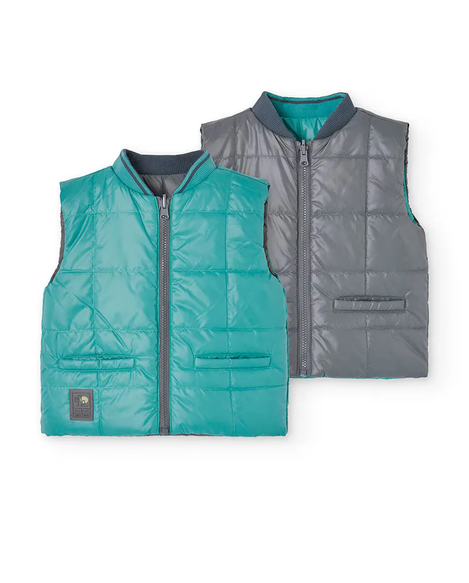 Двусторонний жилет для мальчика с застежкой-молнией Boboli, темно-серый
Двусторонний жилет для мальчика с застежкой-молнией Boboli, темно-серый