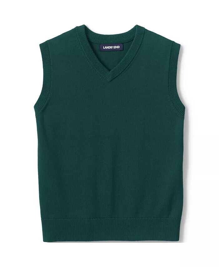 Школьная форма для девочек из хлопка и модала, тонкий свитер, жилет Lands' End, зеленый
Школьная форма для девочек из хлопка и модала, тонкий свитер, жилет Lands' End, зеленый