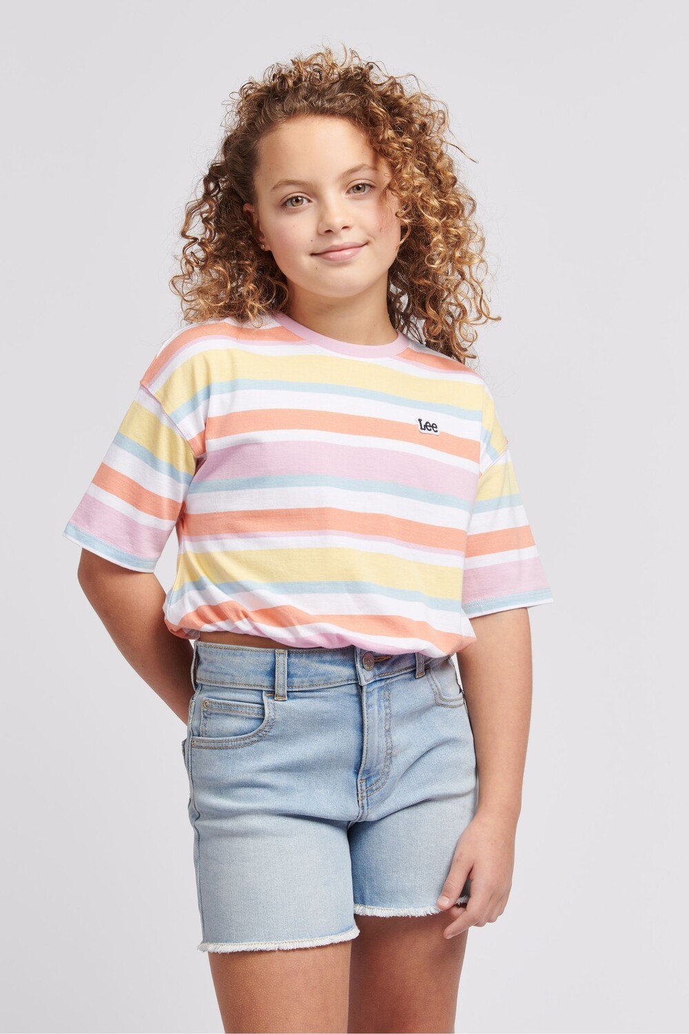 Футболка для девочки в розовую полоску с эластичным низом Lee, розовый
Футболка для девочки в розовую полоску с эластичным низом Lee, розовый